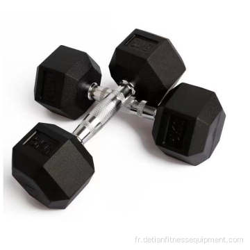 Gym Fitness Hex Dumbbell Dumbbell en caoutchouc usine